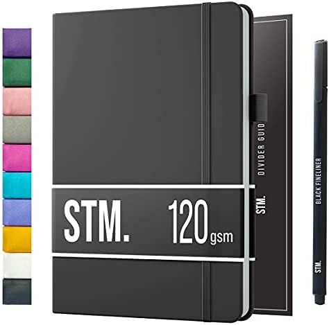 Bullet Dotted Journal Dot Grid Notebook | A5 Daily Journaling Notebooks for Personal Writing, Work, Women | 120gsm Thick Paper, Hard cover, Lay Flat Binding | 5x7 Journals Cuaderno Libretas de apuntes