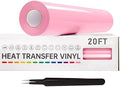 VinylRus Heat Transfer Vinyl, Pink, 12" x 20ft