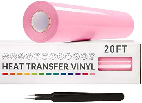 VinylRus Heat Transfer Vinyl, Pink, 12" x 20ft