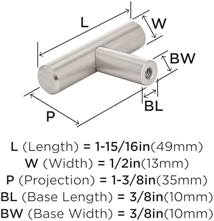 Amerock 10 Pack 1-15/16" Bar Pulls Satin Nickel Drawer Pull