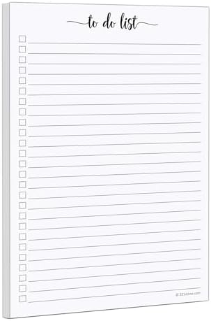 321Done To Do List Notepad, 5.5x8.5 Inches, 50 Sheets, College Ruled
