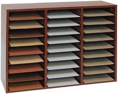 Really Good Stuff Classroom Mahogany Mail Center, 27 Slots