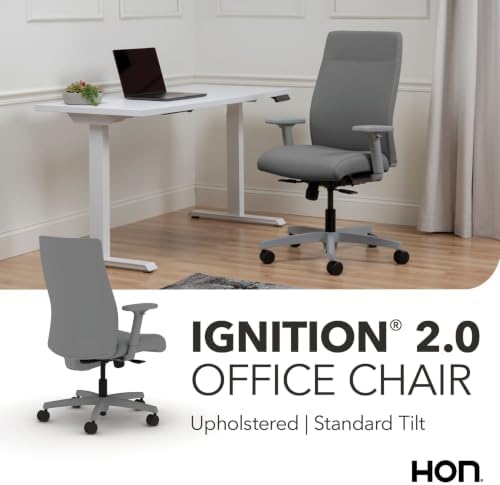 HON Ignition 2.0 Ergonomic Office Chair, Lumbar Support, Desk Chair, Frost