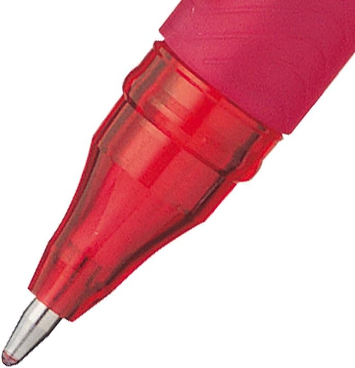 Pentel ENER-GEL Deluxe Liquid Gel Pen, Bold Line, Metal Tip, Red Ink, Box of 12 (BL60-B)