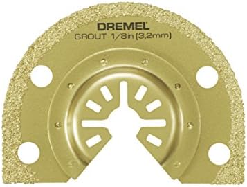 Dremel MM500 1/8-Inch Oscillating Multitool Blade for Grout Removal, Fast Cutting Carbide Accessory - Universal Quick- Fit Interface Fits Bosch, Makita, Milwaukee, and Rockwell, Gold