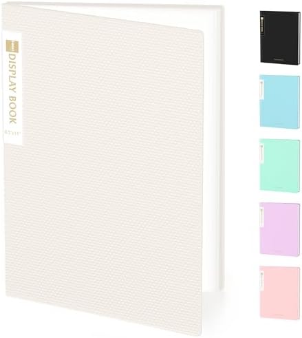 Sooez Binder with Plastic Sleeves 18-Pocket, Displays 36 Pages, 8.5"x11"