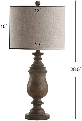 JONATHAN Y Abeline 28.5" LED Table Lamp Faux Wood Resin, Brown