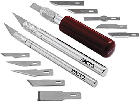 X-ACTO Compression Basic Knife Set, Includes 3 Knives, 13 Blades, Soft Carry Case, 17 Count - Crafting, Art Projects, Cutting Tools
