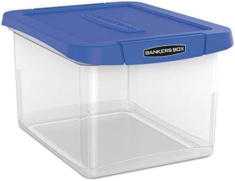 Fellowes Heavy Duty, Water Proof, Durable, Reinforced Corner, Comfortable Handle, Built-in Rail, Portable File Box (FEL0086201)