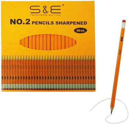 S & E TEACHER'S EDITION #2 HB Pencils, 50 Pack