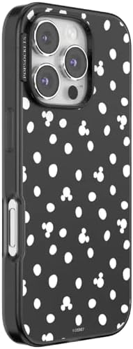 PopSockets iPhone 16 Pro Phone Case with MagSafe- Mickey Dots Black