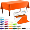 CXPSINC 54 Inch X 300 Feet Plastic Table Cover Roll Disposable Tablecloth with Slide Cutter for All Type/Shape Tables | Party, Banquet, Birthdays, Weddings(Orange, 300 Feet