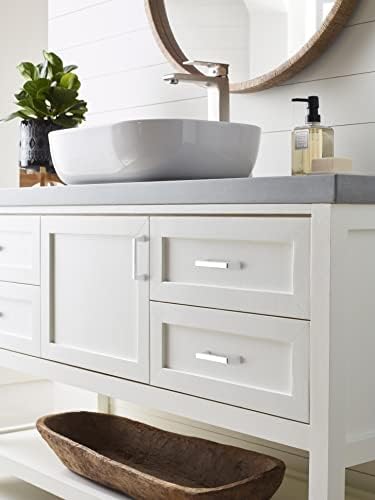 Amerock | Cabinet Pull | Polished Chrome | 3-3/4 inch (96 mm) Center to Center | Blackrock | 2 Pack | Drawer Pull | Drawer Handle | Cabinet Hardware