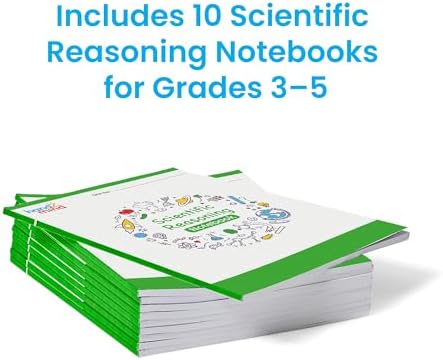 hand2mind Scientific Reasoning Notebook, Grades 3-5, Elementary Classroom Must Haves, Science Teacher Supplies, STEM Lab Notebooks for Kids (Set of 10)
