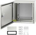 VEVOR NEMA Steel Enclosure, 12" x 12" x 6" NEMA 4X Steel Electrical Box,IP66 Waterproof & Dustproof,Outdoor/Indoor Electrical Junction Box,with Mounting Plate
