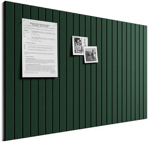 Bumusty 36"x 24" Large Felt Bulletin Board Tiles,Pine Green
