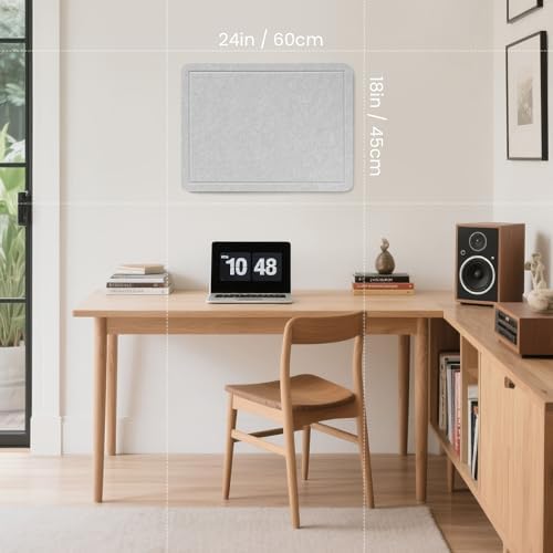 Felt Bulletin Board 24x18 inches, Decorative Pin Board for Home & Office