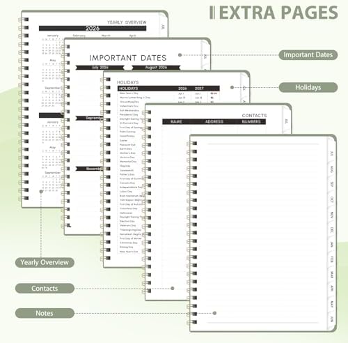 Planner 2026-2027, Weekly and Monthly Academic Planner, July 2026 - June 2027, Hardcover Calendar Agenda Book for School Year Planning, School Supplies for Teacher and Student, Letter Size(8.5'' x 11'')