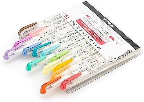 Zebra Pen MILDLINER No Bleed Brush Pen, Assorted Soft, Dual Tip, 15-Pack