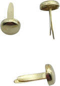 LLY 300 Pieces 6mm Round Gold Brads, Paper Fasteners Metal Brads with Storage Box, Paper Brass Fasteners for Paper Crafts, Scrapbooking, Paper Decoration, DIY Art, Card Making, (Gold 6mm x 12 mm)