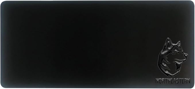 Northeastern University Alumni Desk Mat, Durable Office Supplies, Non-Slip Base, Responsive Desk Pad with Smooth Surface, Black