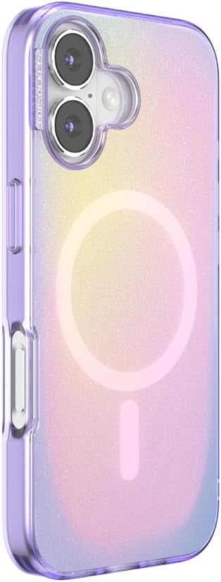 PopSockets iPhone 17 Phone Case with MagSafe- Aura | Magnetic, Wireless Charging, Camera & Drop Protection, Purple, Aura, Lavender, Purple