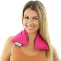Bed Buddy Heated Aromatherapy Neck Wrap, Lavender & Rose Scented - Microwavable Hot & Cold Therapy for Sore Muscles, Stress Relief, and Relaxation - Soft Plush Fabric with Lavender and Rose