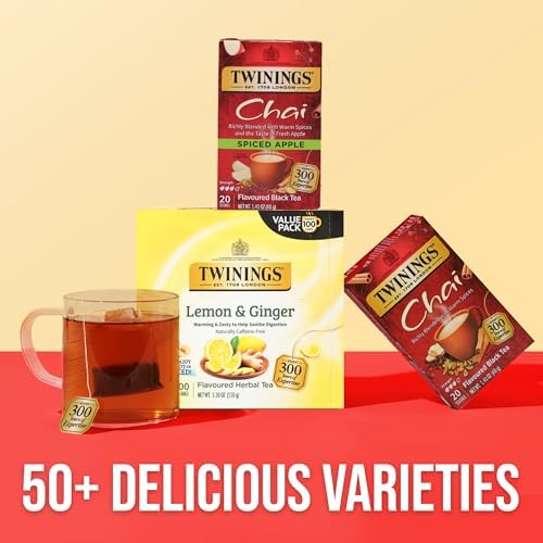 Twinings Spiced Apple Chai Black Tea Bags, 20 CT Box (1 Pack)
