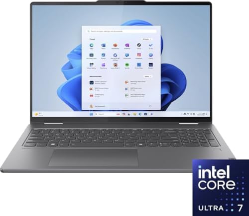 Lenovo Yoga 7 16 2-in-1 AI PC Laptop 16" WUXGA IPS Touch Glossy Intel 12-core Ultra 7 155U 16GB DDR5 1TB SSD Backlit Fingerprint Thunderbolt FHD IR Privacy Camera Win11Pro w/ICP Accessory