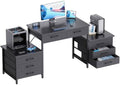 Pamray 63 Inch Computer Desk with 8 Drawers for Study Writing Work