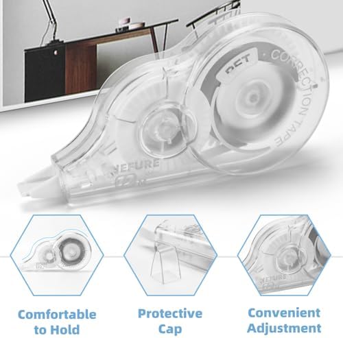 50 Pcs Correction Tape, 39.4 Ft Tear-Resistant, 0.2 in Width