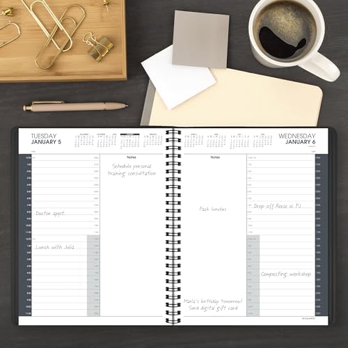 AT-A-GLANCE 2027 Appointment Book Planner, Daily, 8.5" x 11", 24-Hour, Black (702140527)