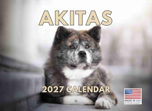 Akita Calendar 2027 Monthly Wall Calender 12 Month