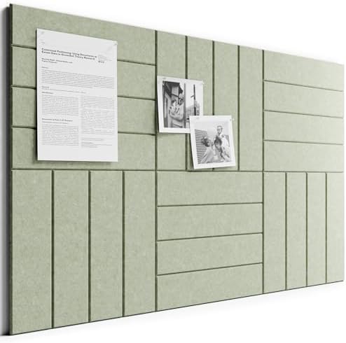 Bumusty 36" x 24" Large Cork Board Alternative, Sage
