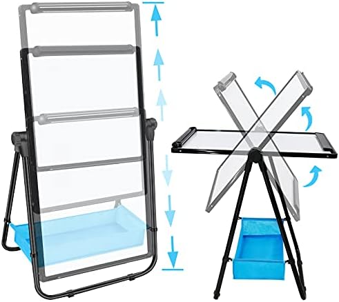 Magnetic Whiteboard with Stand - Double Sided 40"x28" Portable U Stand Easel Whiteboard, Height Adjustable & 360° Rotating Dry Erase Boards for Classroom, Home, Restaurant & Presentation