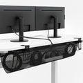 VIVO No Drill Clamp-on 44 inch Mesh Net Under Desk Cable Management Wire Organizer, Adjustable Home Office Standing Desk Cord Storage Sleeve, Black, DESK-AC44MH