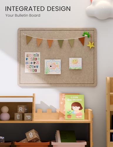 Fluxynara 23.6" x 17.1" Bulletin Board, Taupe