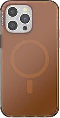 PopSockets iPhone 14 Pro Max Phone Case w/MagSafe- Amber | Magnetic, Wireless Charging, Camera & Drop Protection, Brown, Plain, Cream, Beige, Summer Spring