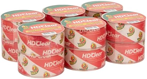 Duck HD Clear Packing Tape Refills - 12 Rolls of Heavy Duty Shipping and Moving Packing Tape - Clear Strong Packaging Tape for Boxes, Packing and Moving Supplies - 1.88 In. x 54.6 Yards (287733)