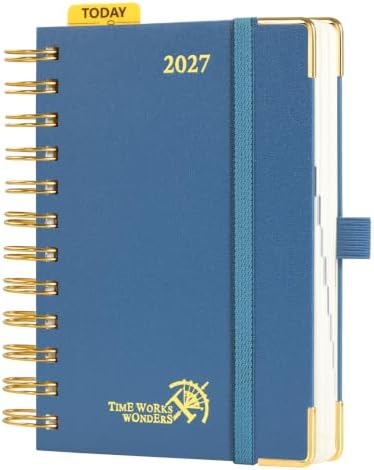 POPRUN 2027 Daily Planner One Page Per Day, 4.25" x 6.25" Small Calendar
