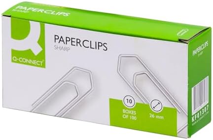 Q-Connect Paperclips No Tear 26 mm (Pack of 1000) KF01307Q