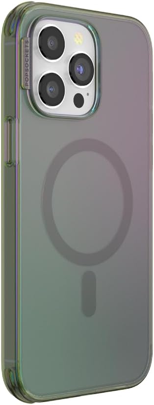 PopSockets iPhone 14 Pro Max Phone Case w/MagSafe- Nightshade | Magnetic, Wireless Charging, Camera & Drop Protection, Green, Teal, Turquoise, iPad, Removable, Popper