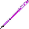 Pentel Arts Slicci Metallic 0.8 mm Needle Tip Gel Pen, Metallic Pink Ink, Box of 12 (BG208-Mp)