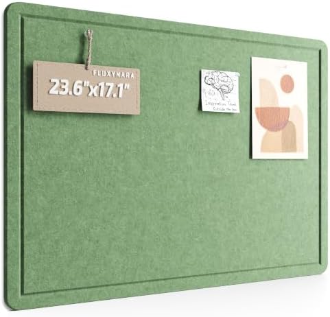 Fluxynara 23.6" x 17.1" Bulletin Board, Moss Green