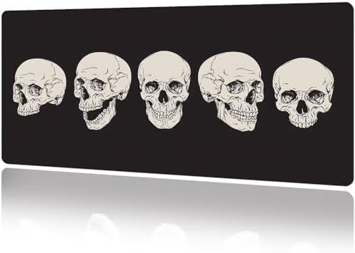Halloween Skull Skeletong Desk Mat Large Gaming Mouse Pad Cozy