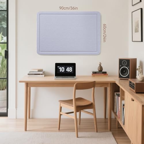 Felt Bulletin Board 36x24 inches, Decorative Pin Board for Home & Office