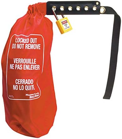 Master Lock 453L Lockout Tagout Oversized Plug & Hoist Control Cover, deadbolt, red