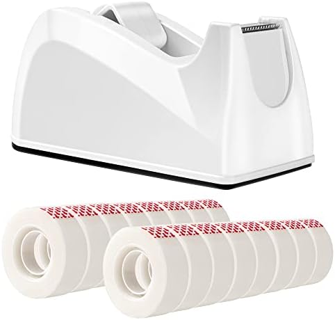 Amazon Basics Matte Finish Tape Dispenser with 16 Refill Rolls, 3/4" x 1300" (36 yds)