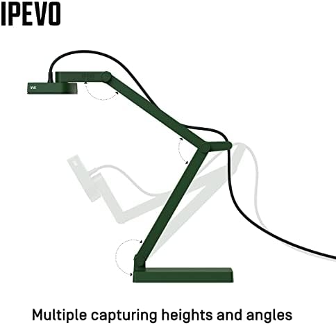 IPEVO V4K Ultra High Definition 8MP USB Document Camera — Mac OS, Windows, Chromebook Compatible for Live Demo, Web Conferencing, Distance Learning, Remote Teaching (Pack of 8)
