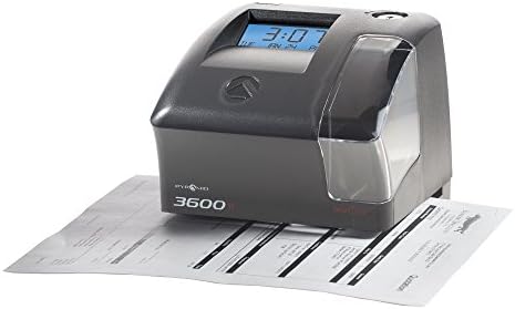 Pyramid Time Systems - 3600SS Dual Function Time Clock and Document Stamp | With SmartSite LED Alignment and Tri-View Window, Includes 25 Time Cards, Ribbon, 2 Security Keys